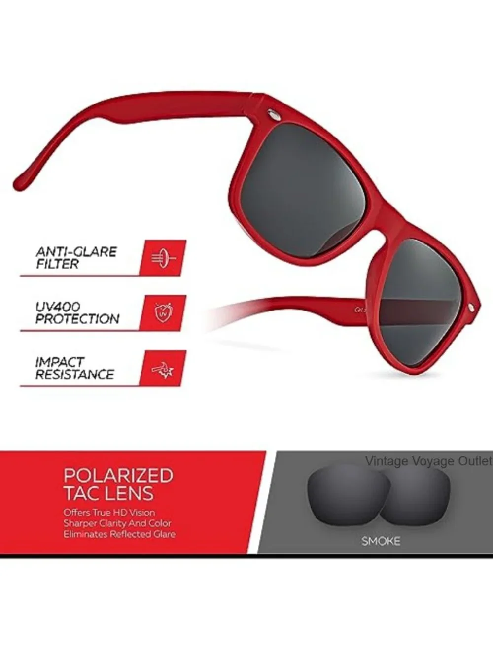Polarized UV400 Retro Square Sunglasses for Men Women Unisex Driving